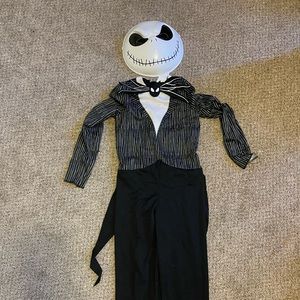 JACK SKELLINGTON KIDS HALLOWEEN COSTUME WITH MASK! SIZE M 7-8